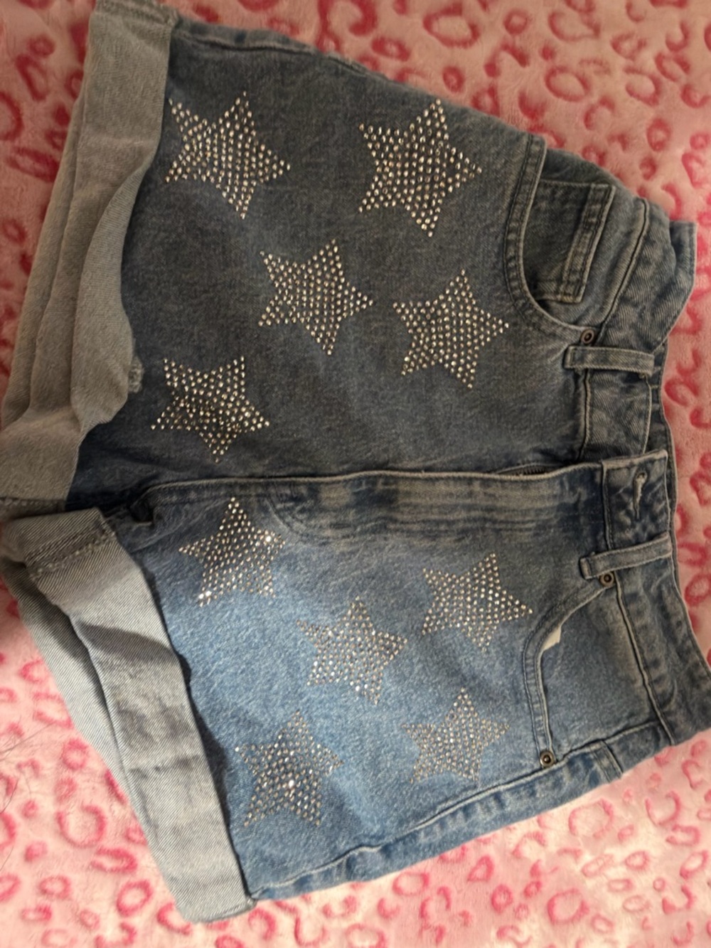 Link Light Blue Denim Shorts with HOTLINE Label